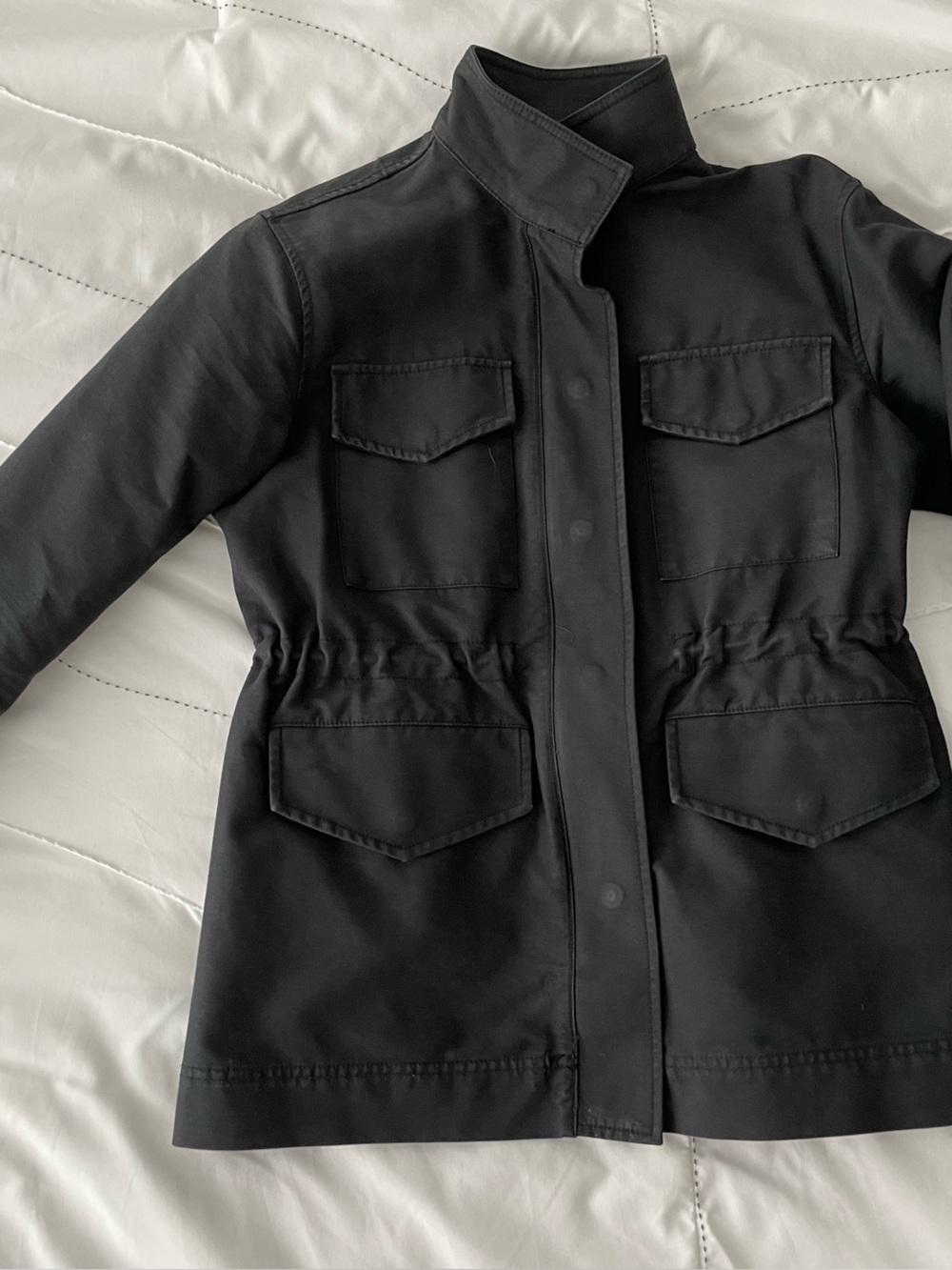 Everlane Black Utility Jacket with Front Flap Pockets